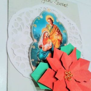 Kartka świąteczna z gwiazdą betlejemską